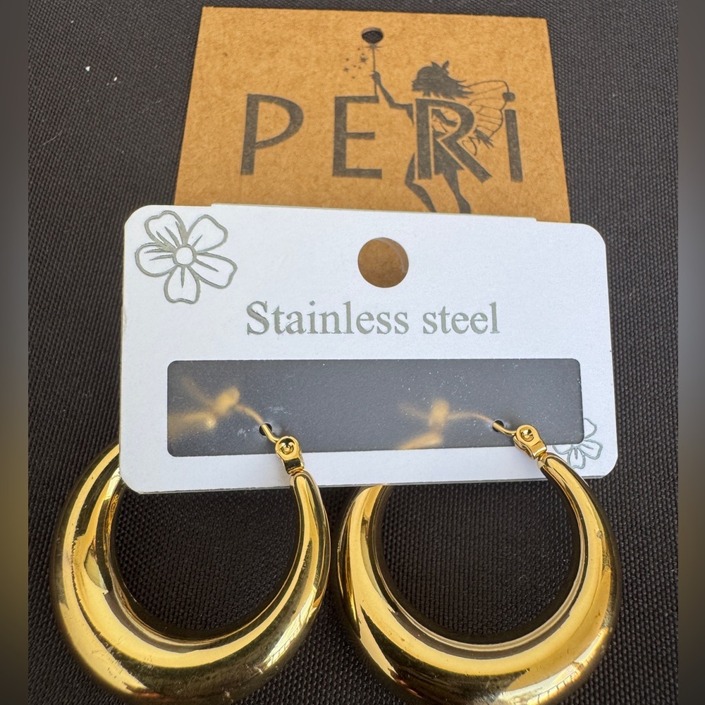 PERI’S Stainless Steel Gold Earrings
